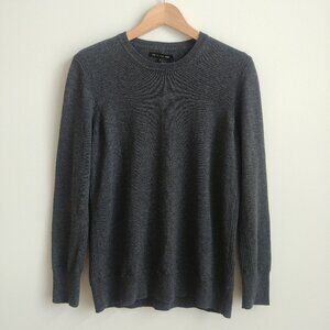 Rag & Bone 100% wool Large grey classic grey sweater braid detail